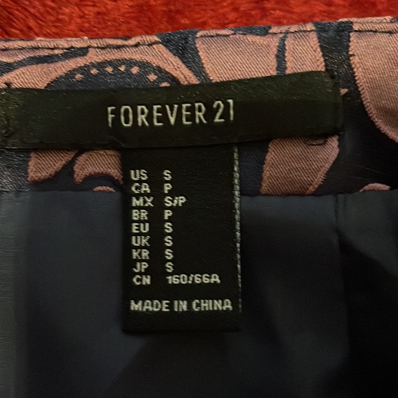 Forever 21 Blue and Pink Floral Mini Skirt - Picture 2 of 6